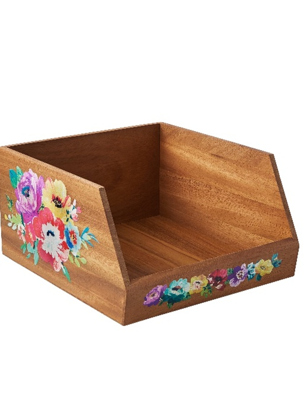 Pioneer Woman Acacia Wood
Stackable Storage Bin
Organizer, Sweet Romance
